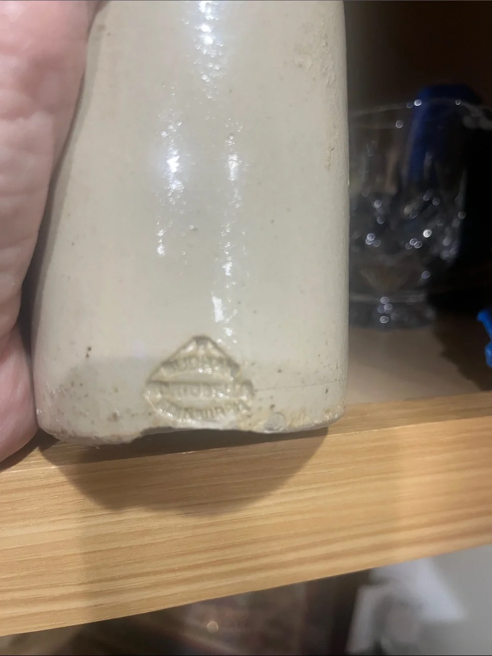 Antique Ginger Beer Bottles - Two-Tone Ceramic - Cream and Tan